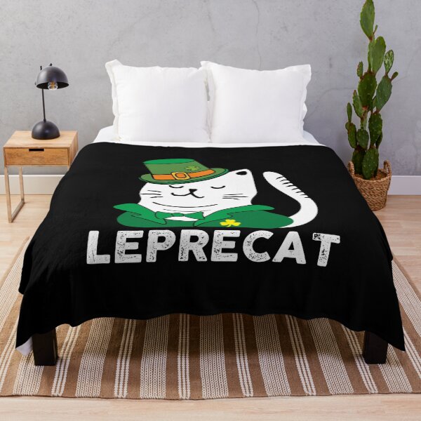 Item preview, Saint Patrick's Day cat leprechaun leprecat in green hat with lucky shamrock  designed and sold by alenaz.