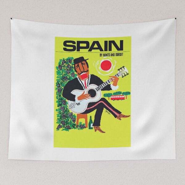 Item preview, 1960 Spain Guitar Player Travel Poster designed and sold by retrographics.