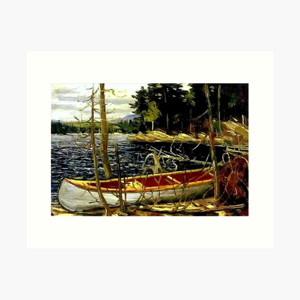 Item preview, THE CANOE : Vintage 1917 Tom Thomson Algonquin Park Art Print designed and sold by posterbobs.