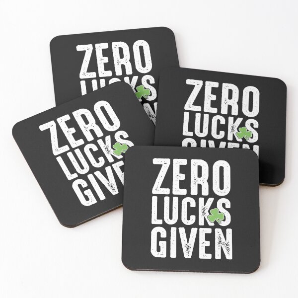 Item preview, Zero Lucks Given St Patricks Day humor lucky shamrock leaf designed and sold by alenaz.