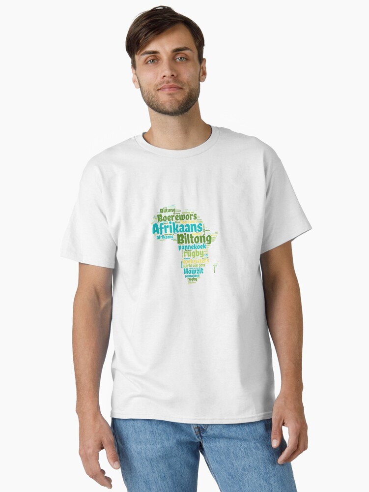 Africa Map Word Features South African Words Classic T-Shirt