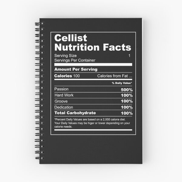 Item preview, Cellist Nutrition Facts designed and sold by Músico Ilustre.