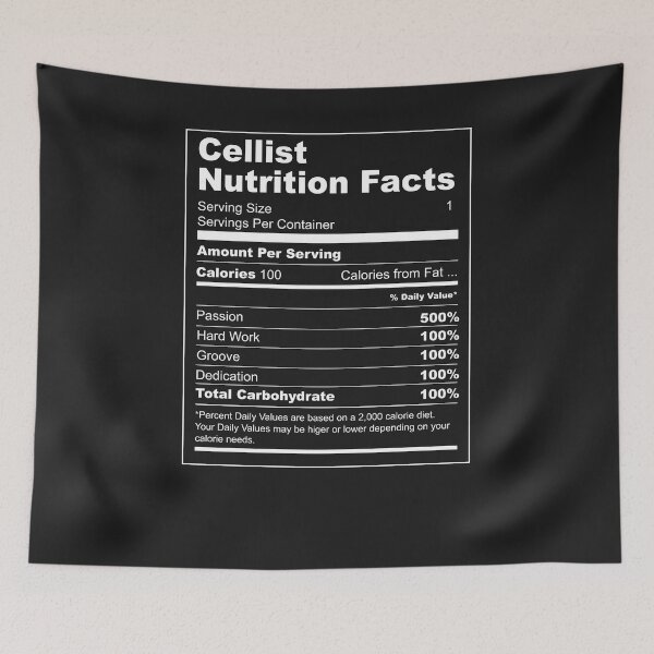 Item preview, Cellist Nutrition Facts designed and sold by Músico Ilustre.
