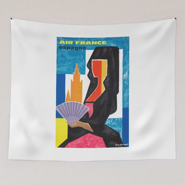 Aperçu de l'œuvre 1963 Air France Espagne Espagne Travel Poster créée et vendue par retrographics.