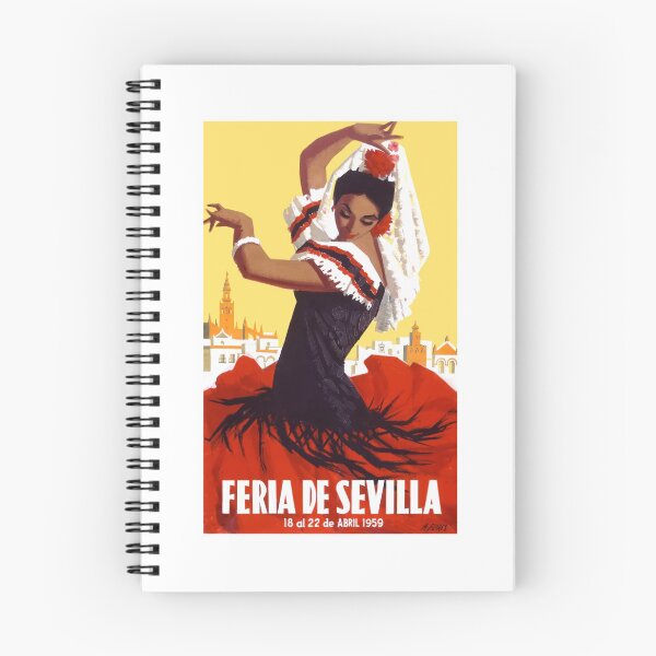 Artikelvorschau, Spanien 1959 Sevilla April Fair Reiseplakat entworfen und verkauft von retrographics.