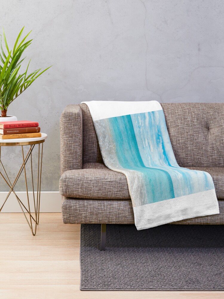 Thumbnail 2 of 6, Throw Blanket, Sea summer Beach designed and sold by conceptDVS.