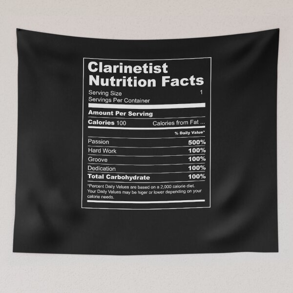 Item preview, Clarinetist Nutrition Facts designed and sold by Músico Ilustre.