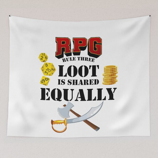 Item preview, RPG rule three: share loot designed and sold by OVMEngemann.
