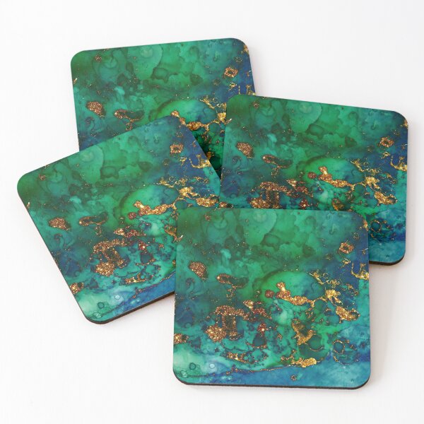 Item preview, Amazing Blue and Green Faux Malachite Marble designed and sold by MysticMarble.