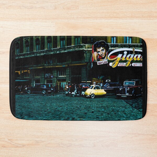 Item preview, Movie theater with Elizabeth Taylor marquee Europe vintage 1960s Color Photo designed and sold by simpson92.