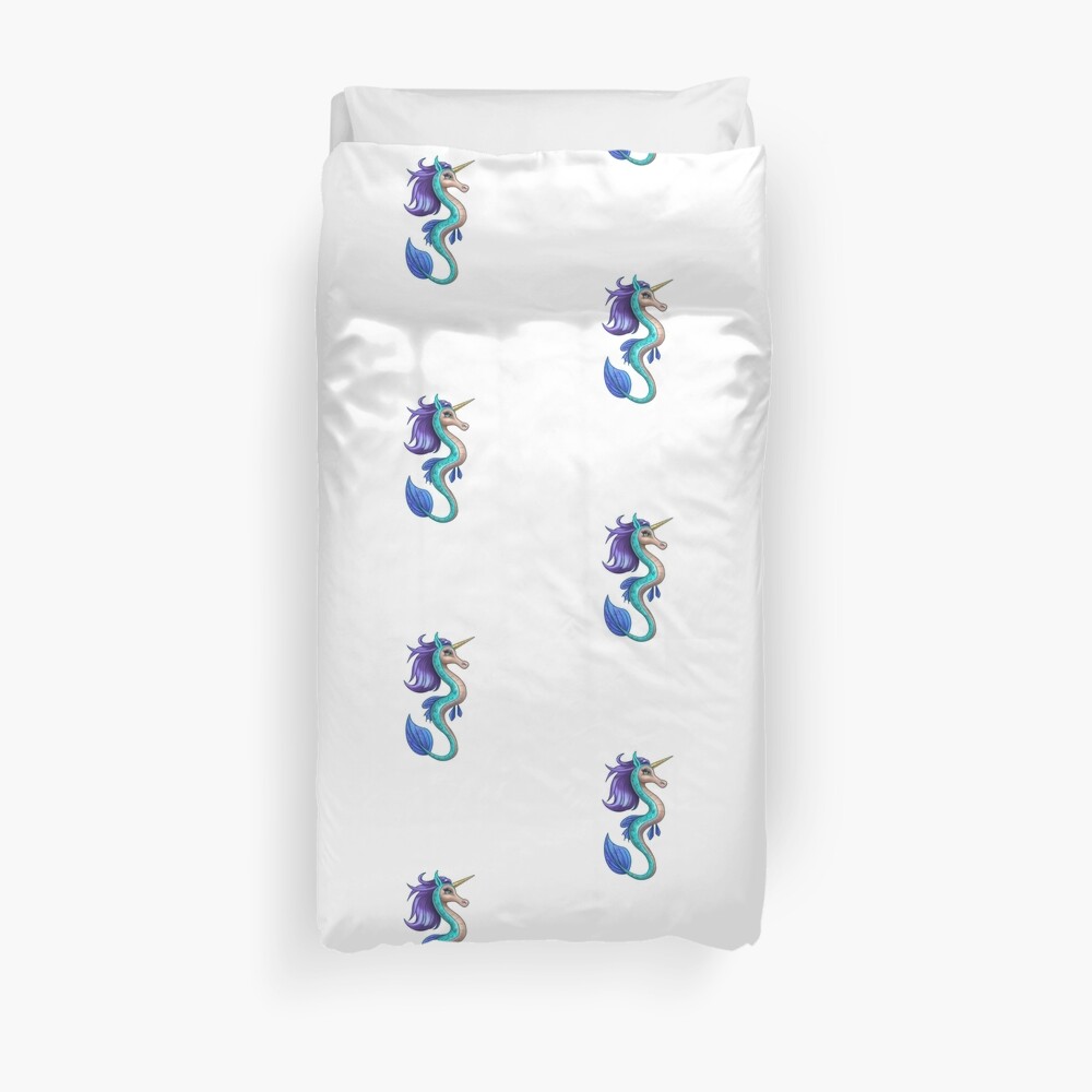 Seahorse Unicorn Duvet Cover