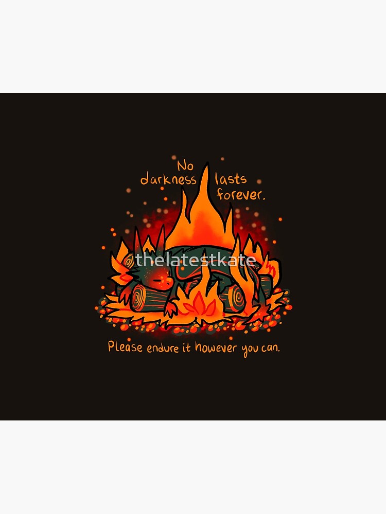 "No Darkness Lasts Forever" Campfire Dragon by thelatestkate