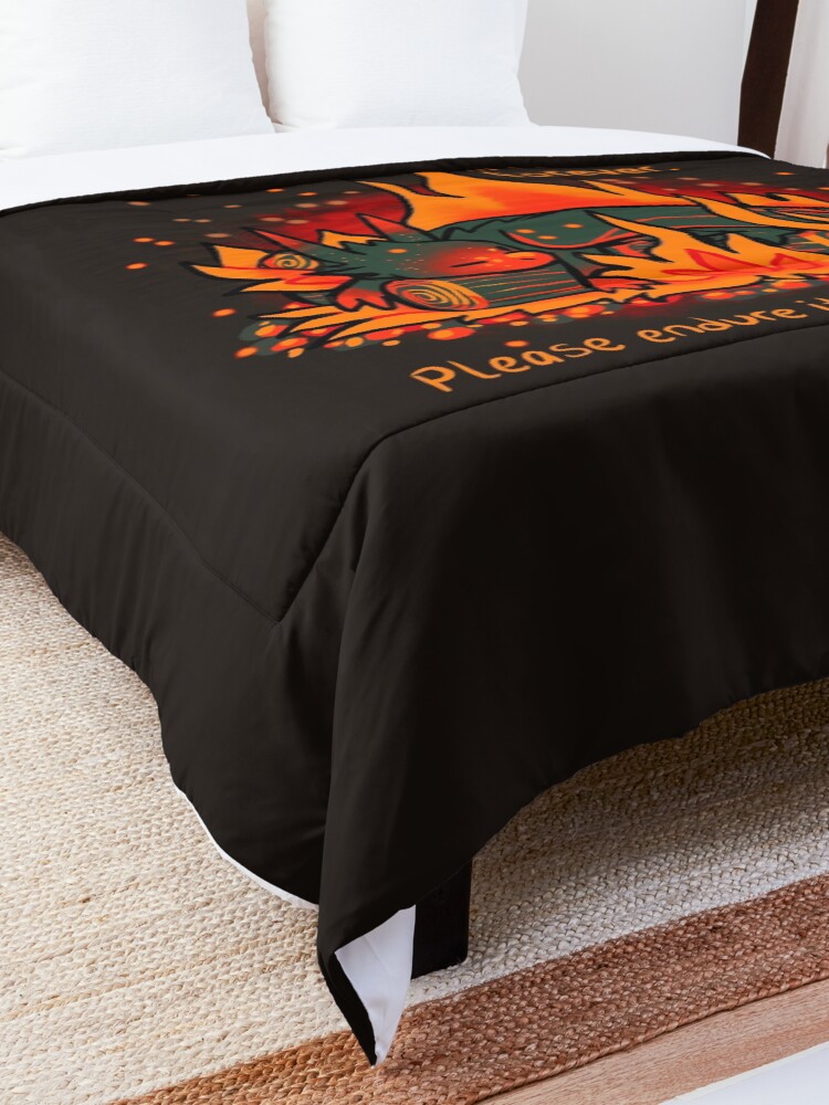 Alternate view of "No Darkness Lasts Forever" Campfire Dragon Comforter