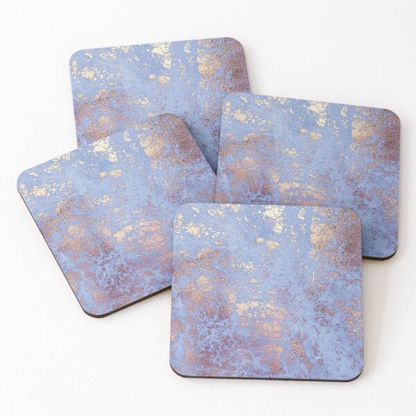 Item preview, Classic Blue Faux Marble with Bronze Metal designed and sold by MysticMarble.