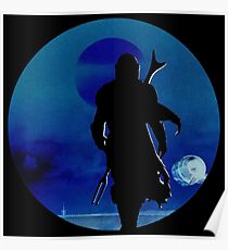 Mando Shadow Figure Poster