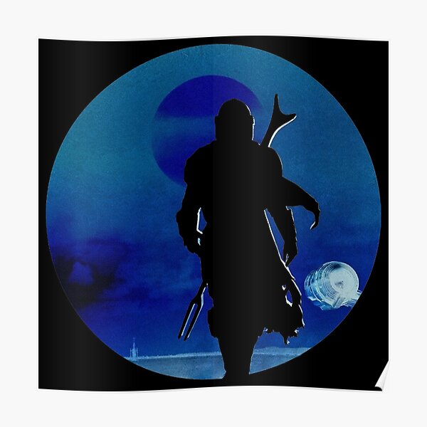 Mando Shadow Figure Poster