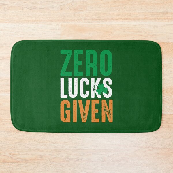 Item preview, Zero Lucks Given Funny St Patricks Day joke quote lucky shamrock Ireland flag colors designed and sold by alenaz.