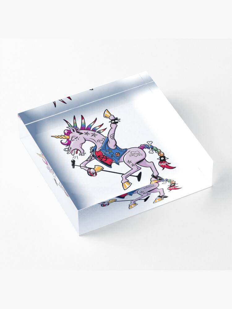 Alternate view of PUNK Unicorn Acrylic Block