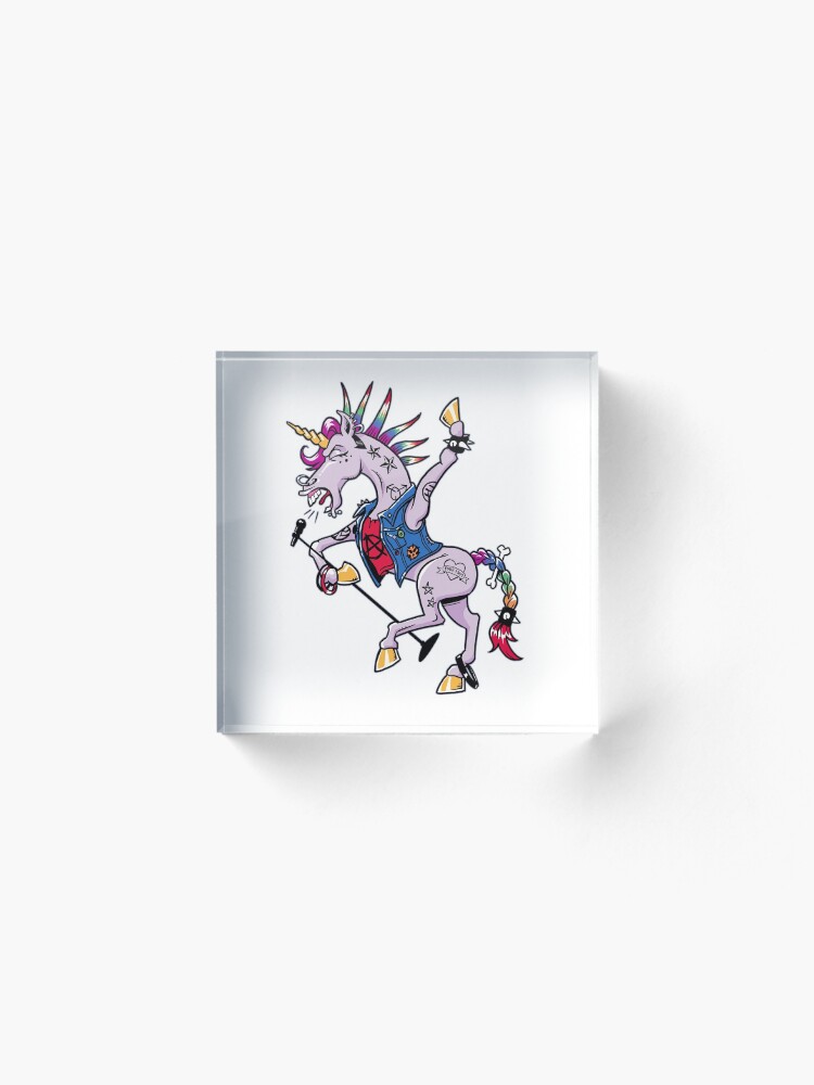 Alternate view of PUNK Unicorn Acrylic Block