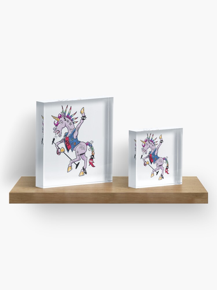 Alternate view of PUNK Unicorn Acrylic Block