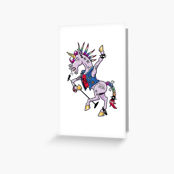 PUNK Unicorn Greeting Card