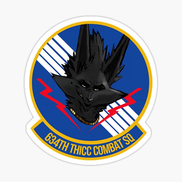 Thicc Combat Squadron Badge Sticker