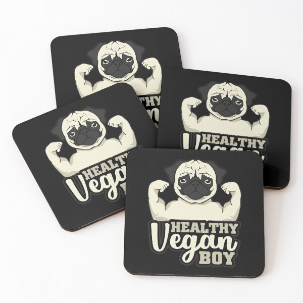 Item preview, Healthy Vegan Boy Fitness Vegan Pug Gift designed and sold by Twin-.