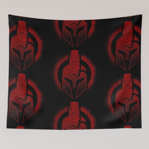 Item preview, red helmet warrior battle gamer movie war red designed and sold by Mark Sukra.