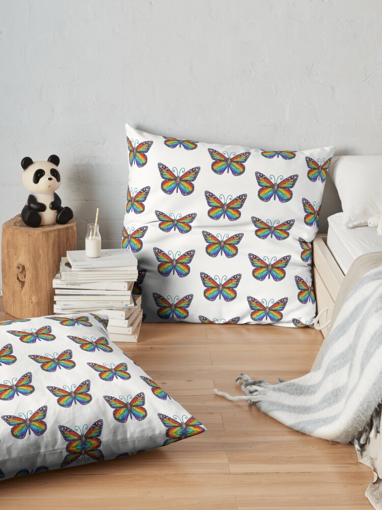 Alternate view of Rainbow Butterfly Floor Pillow
