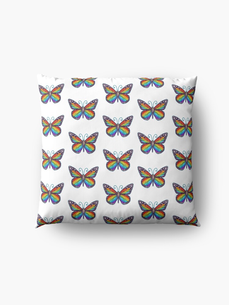 Alternate view of Rainbow Butterfly Floor Pillow