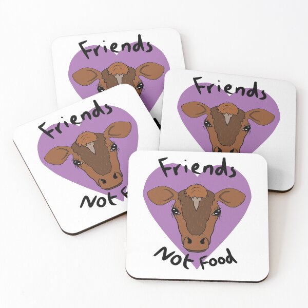 Item preview, Vegan Friends not Food cute Cow Illustration  designed and sold by MarcieGlyn.