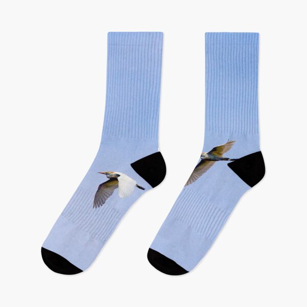 Item preview, Cattle Egret Trio In Flight designed and sold by srgreen.