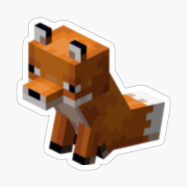 Minecraft Fox Stickers Redbubble - wise fox ears roblox