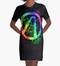Rainbow Splash Vault Hunter Symbol Graphic T-Shirt Dress