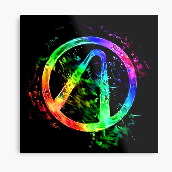 Rainbow Splash Vault Hunter Symbol Metal Print