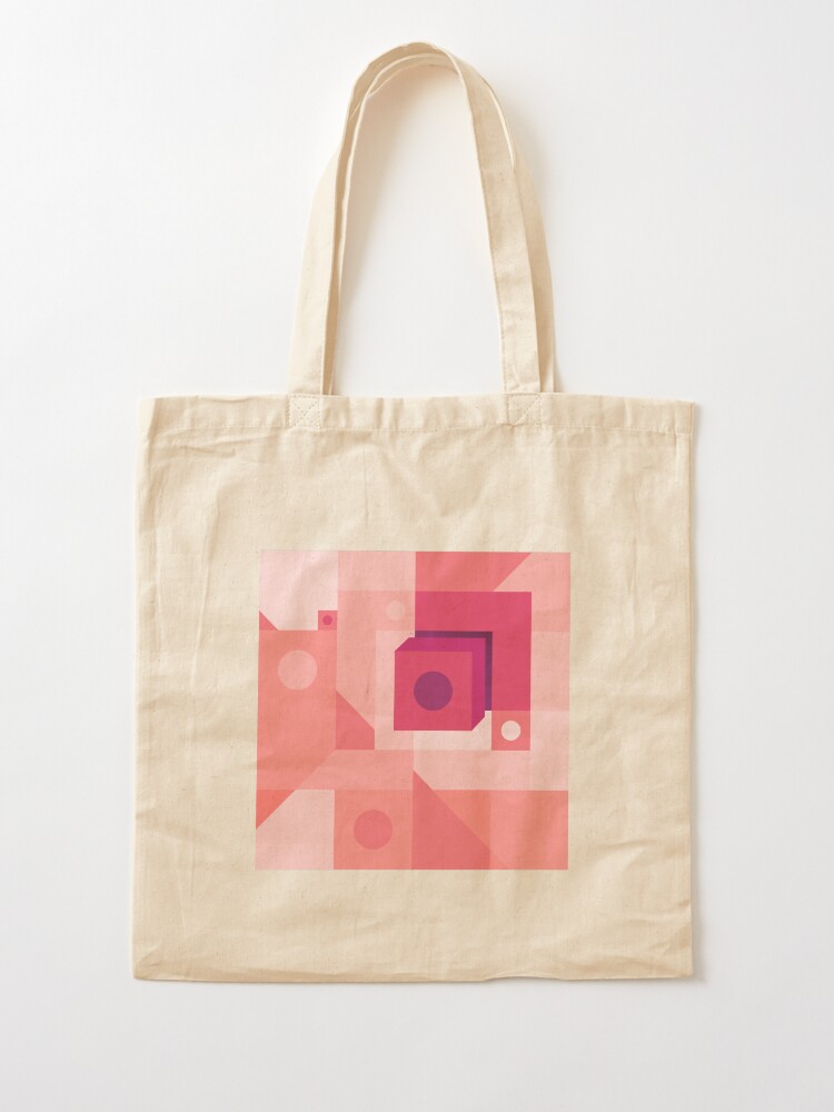 Alternate view of Squared Pink Tote Bag
