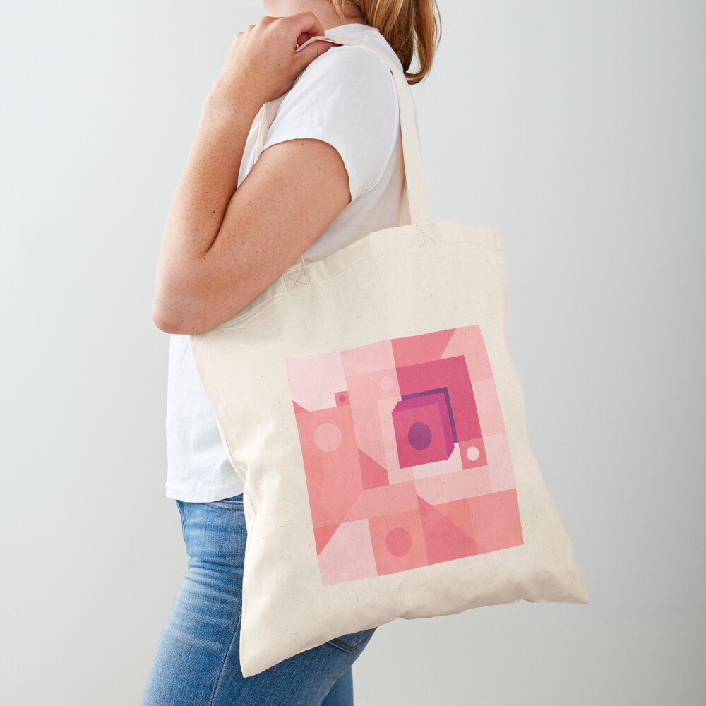 Squared Pink Tote Bag