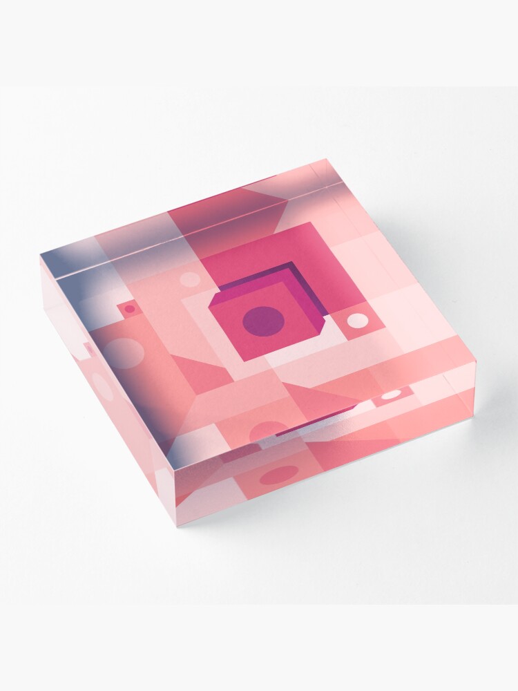 Alternate view of Squared Pink Acrylic Block