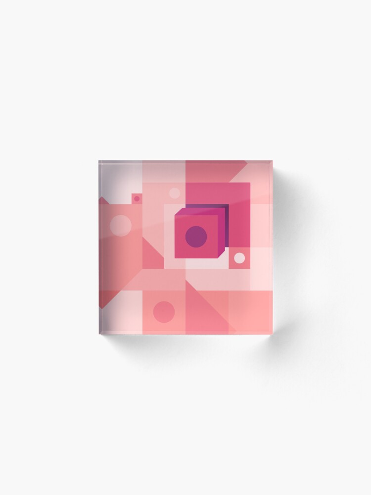 Alternate view of Squared Pink Acrylic Block