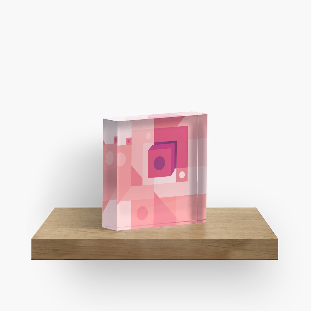 Squared Pink Acrylic Block