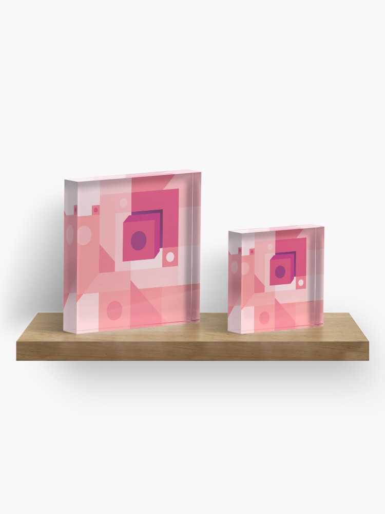 Alternate view of Squared Pink Acrylic Block