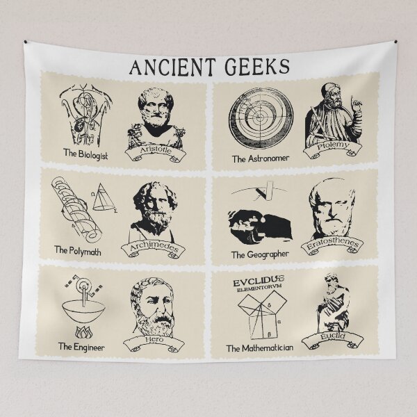Item preview, Ancient Geeks - Archimedes, Aristotle, Euclid etc designed and sold by WisdomOfClouds.