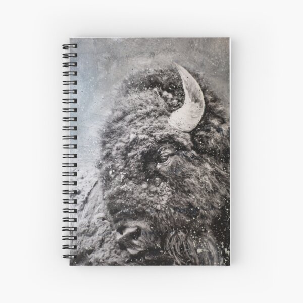 Bison in Snow Spiral Notebook