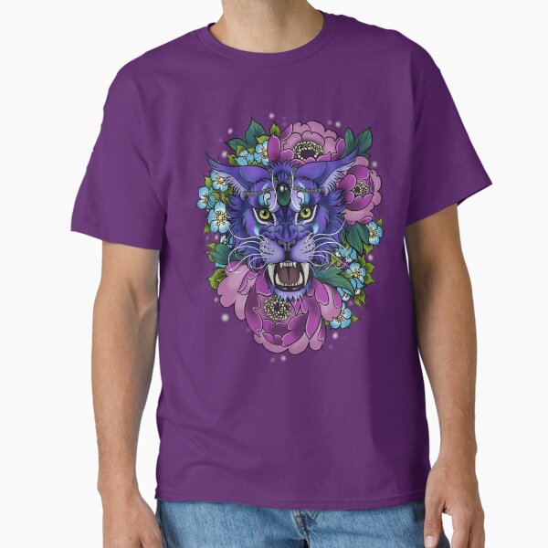 Item preview, Night elf druid cat portrait with flowers  designed and sold by katmewkitty.