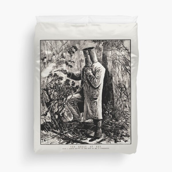 Ned Kelly Making Last Stand At Glenrowan Duvet Cover