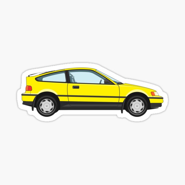 Honda CR-X Si Barbados Yellow Sticker
