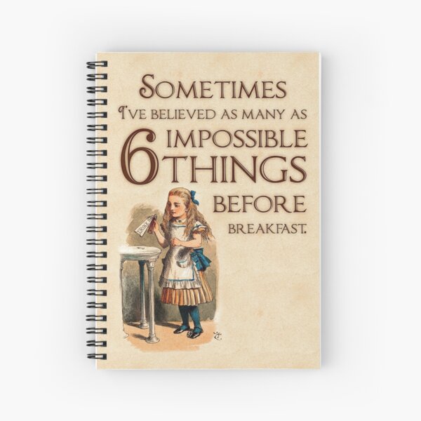 Item preview, Alice in Wonderland Quote - 6 Impossible Things - Cheshire Cat Quote - 0236 designed and sold by ContrastStudios.