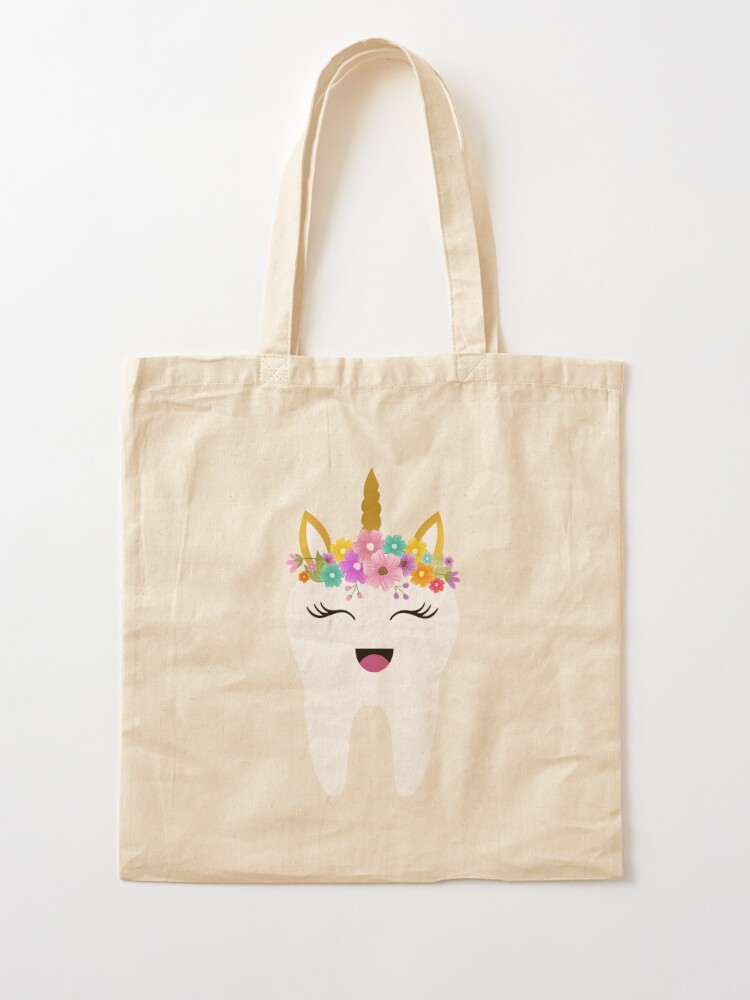 Unicorn Tooth Dentist Tooth Fairy Gift Tote Bag for Sale by TopDawgDesigns