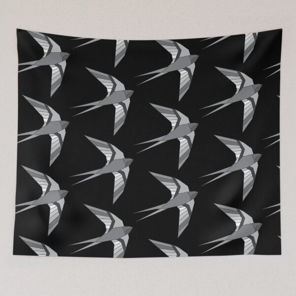 Item preview, Swallow line art designed and sold by BigThoughts.