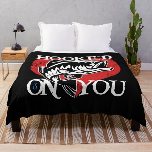 Item preview, Valentine's Day Hooked On You Fishing Graphic design designed and sold by Raymond Cloud.